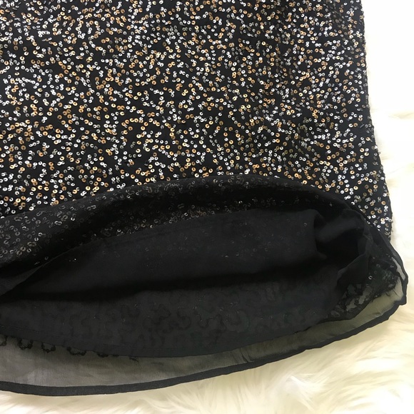 Halogen NWOT Black Sleeveless Sequin Chiffon Top - Picture 6 of 8